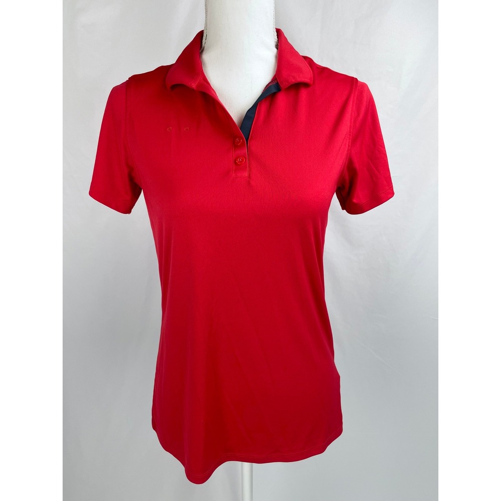 Chick-Fil-A Oobe Uniform Shirt Women Small Red Short Sleeves Polo